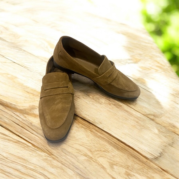 Zara Split Penny Loafer - Sandy Brown - Size 7 - Picture 2 of 4